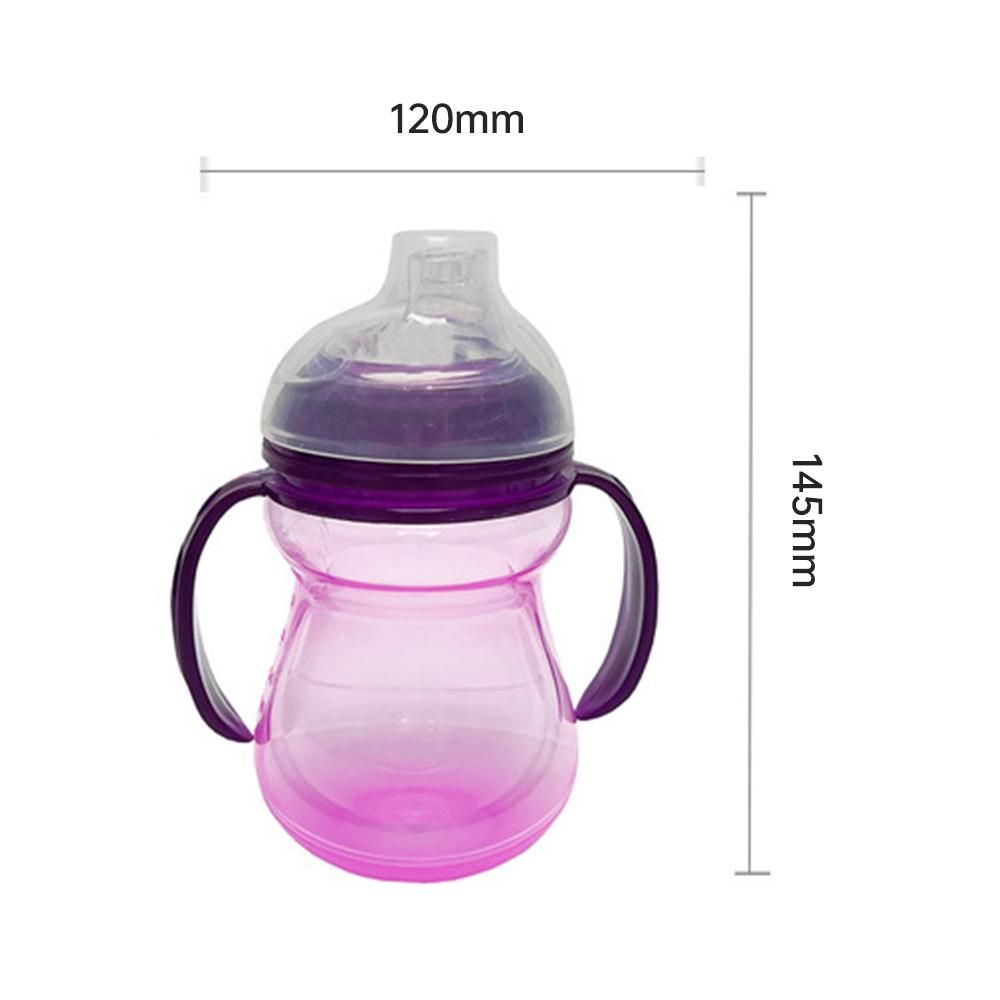 240ml Baby Training Sippy Cups Silicone Soft Spout Transition Cup from Bottle Spill-Proof Kids Infant Trainer Drinking Cup with Non-slip Handles Blue