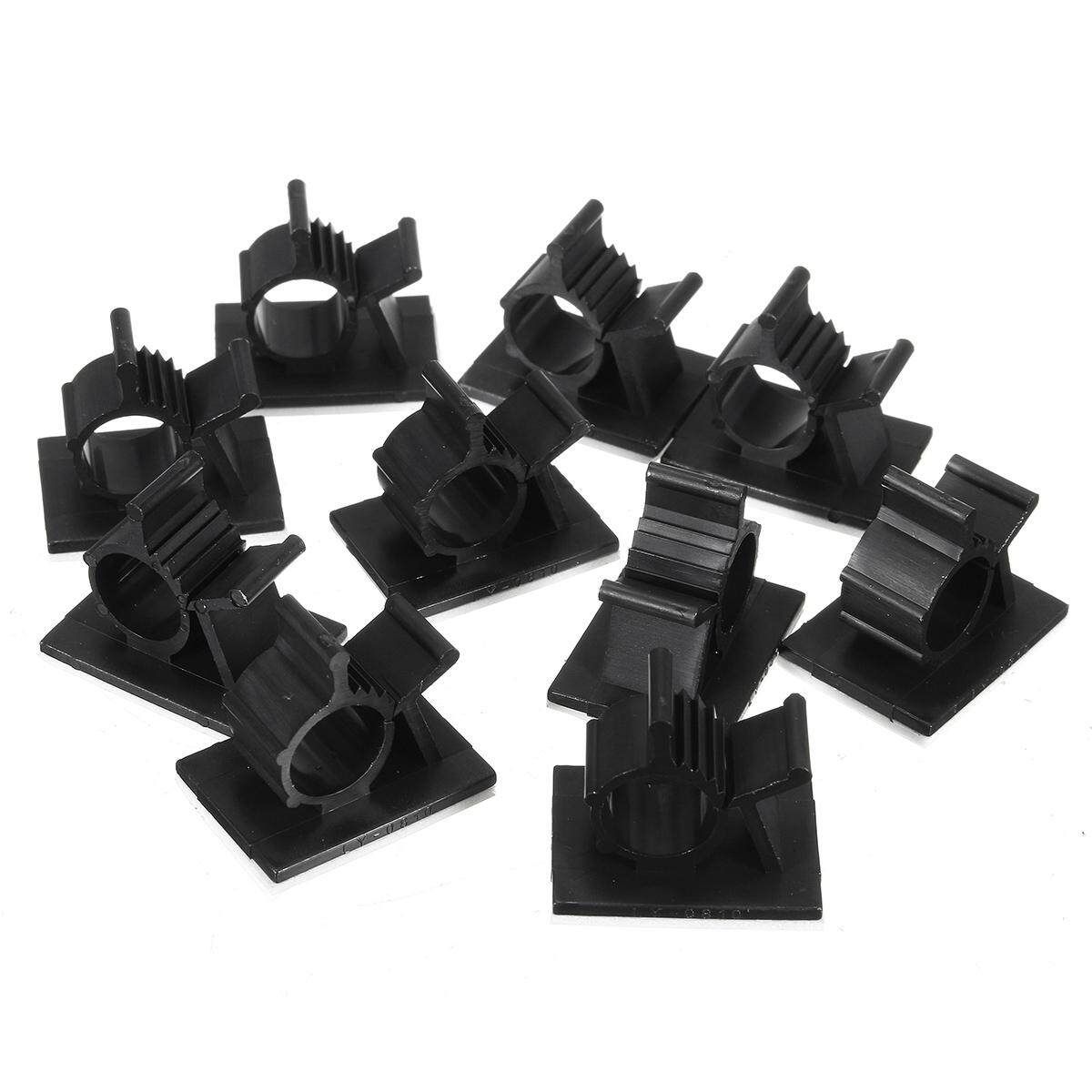 50Pcs Cable Cord Adhesive Fasteners Clips Organizer Clamp Mounting Range Wireless