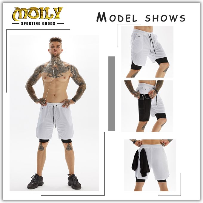 Quick Drying Double Breathable Gym Shorts For Men