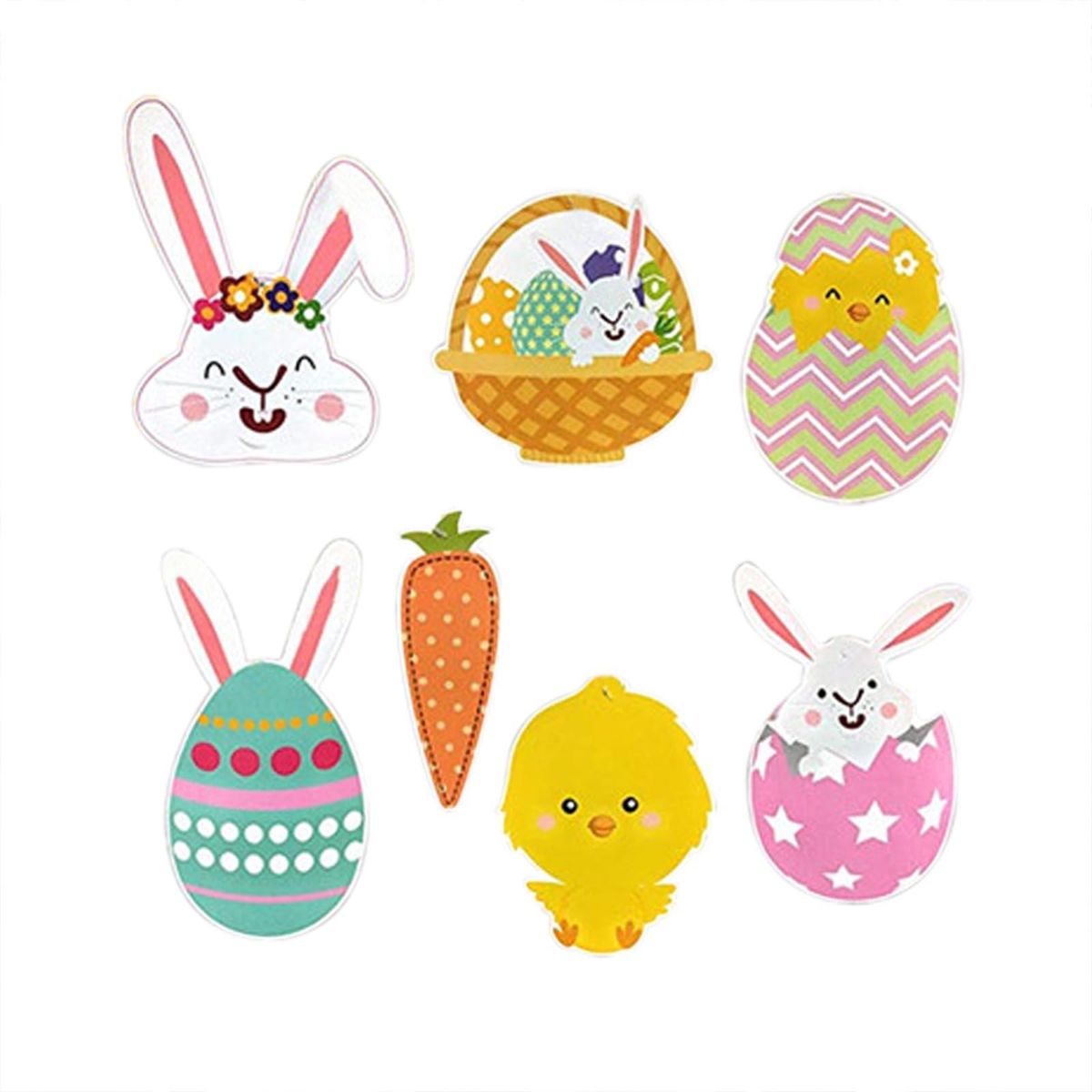 30PCS Easter Hanging Swirl Decorations Easter Egg Bunny Carrot Hanging Spiral Decor for Home Office School Easter Party Ornaments