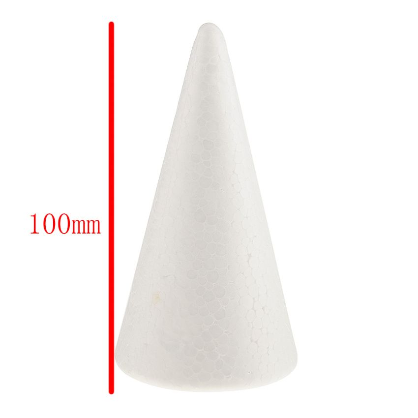 15pcs 7/10cm White Creative Styrofoam Foam Ornament Cone Shape DIY