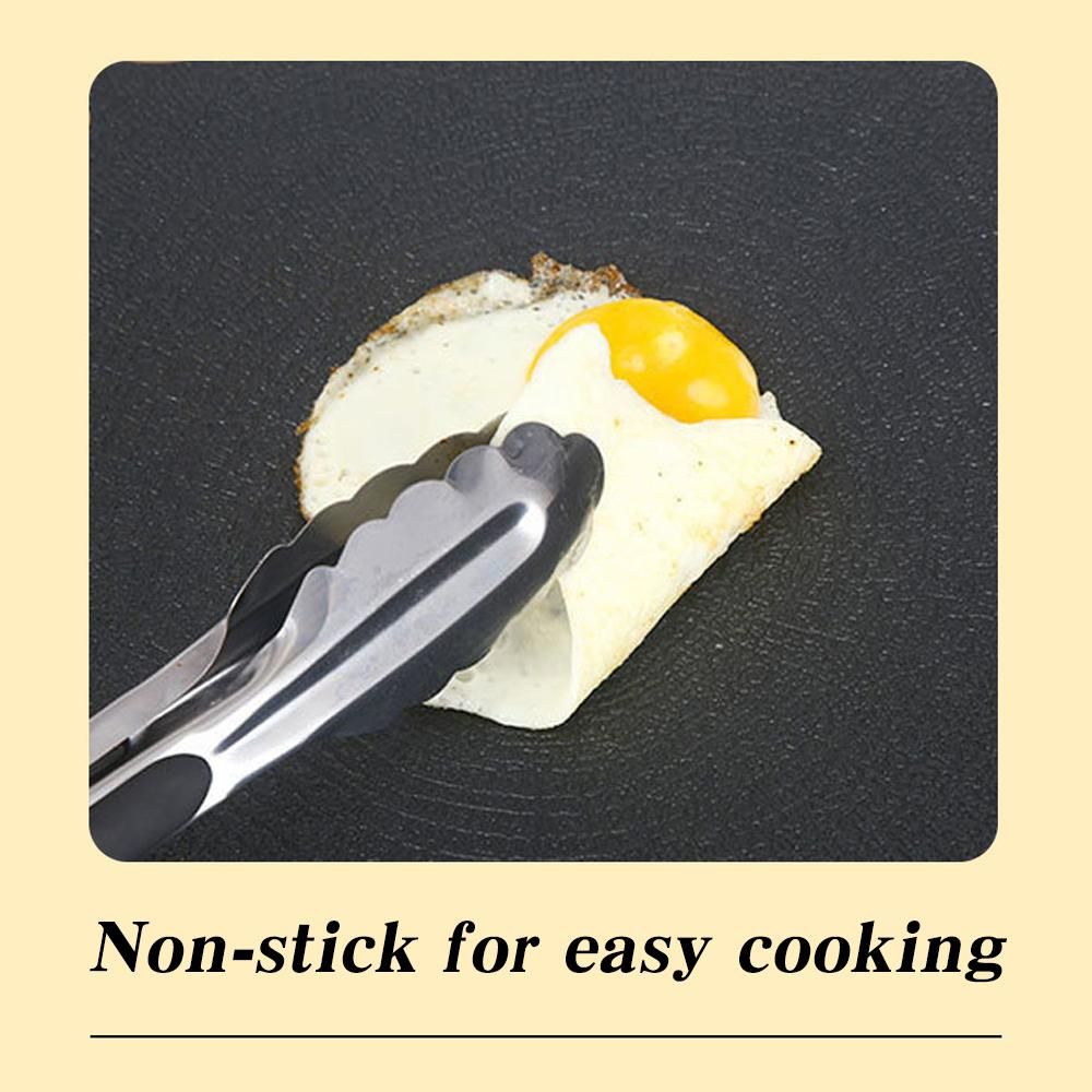 Nonstick BBQ Grill Pan Stovetop Baking Tray Comal with Metal Handles for Indoor Outdoor Barbecue Picnics
