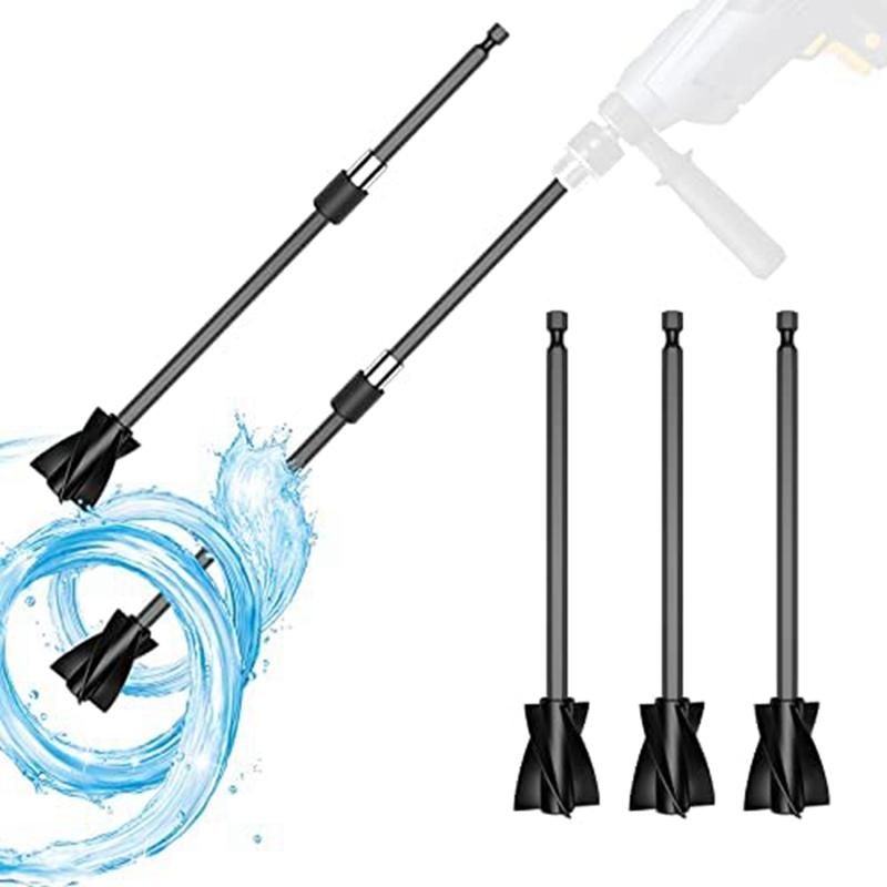 5Pcs Resin Mixer Paddles with 2 Extension Rods, Epoxy Mixer