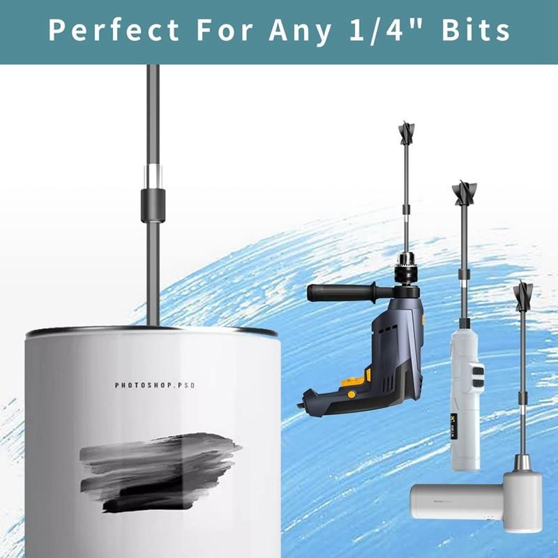 5Pcs Resin Mixer Paddles with 2 Extension Rods, Epoxy Mixer