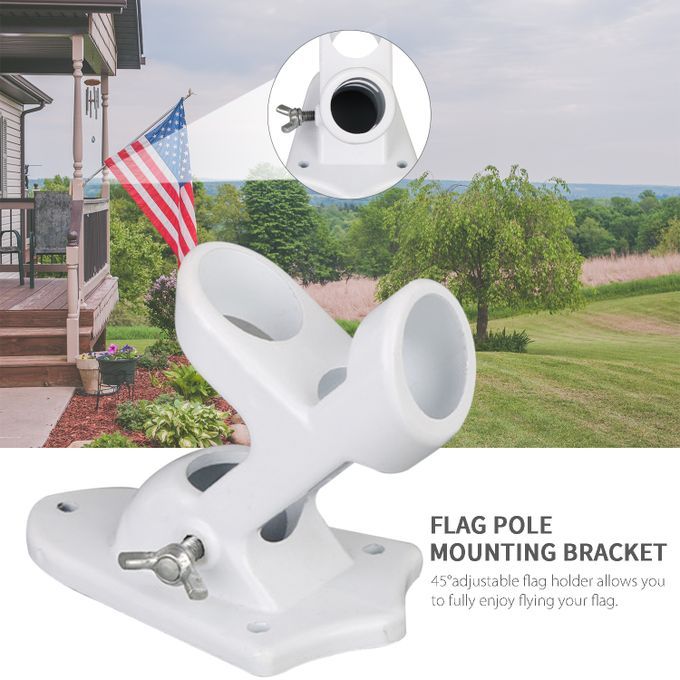 45?Adjustable Wall Flag Pole Base 2 Position Flag Pole