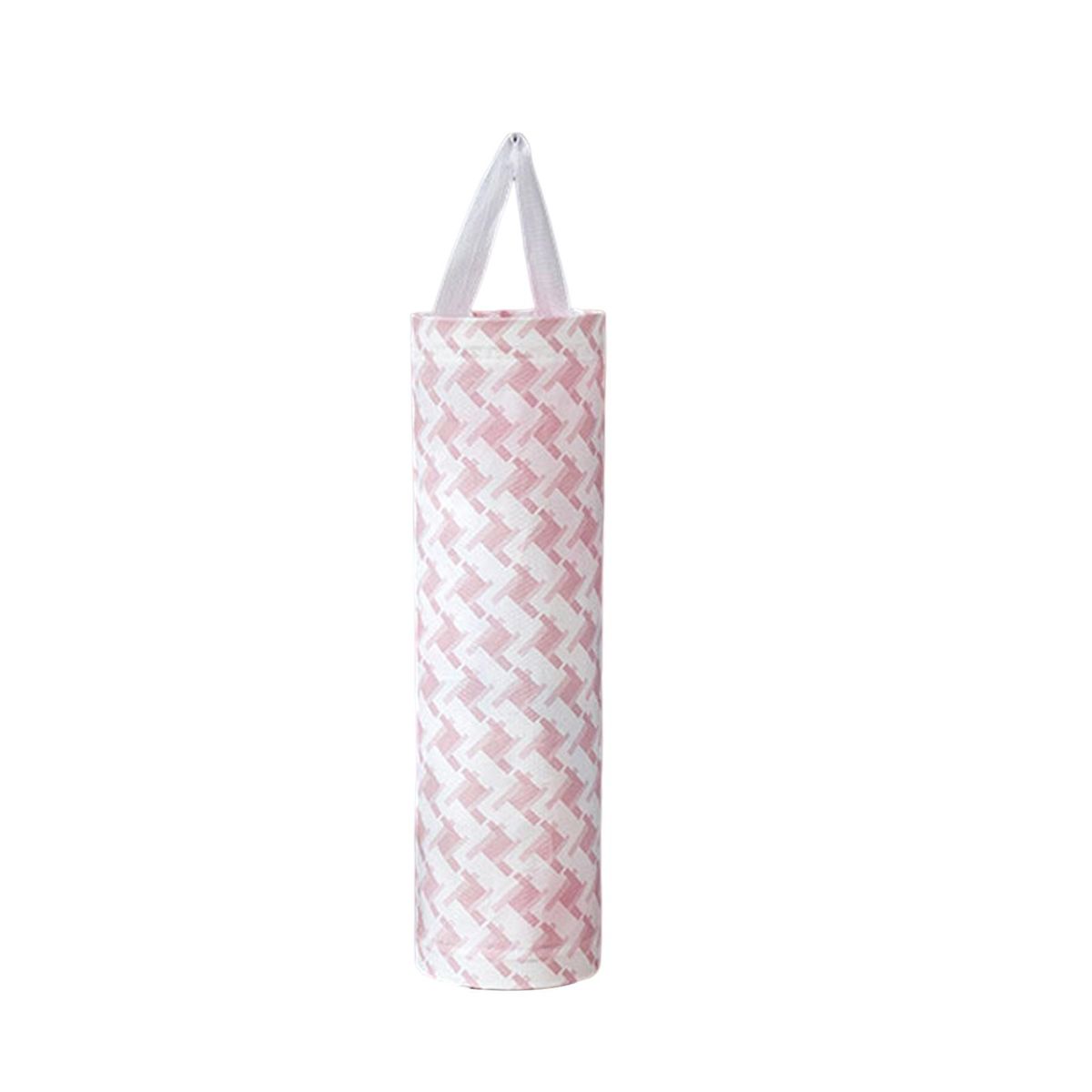 Grocery Bag Dispenser Geometric Printed Bag Holder Plastic Bag Dispenser Pink