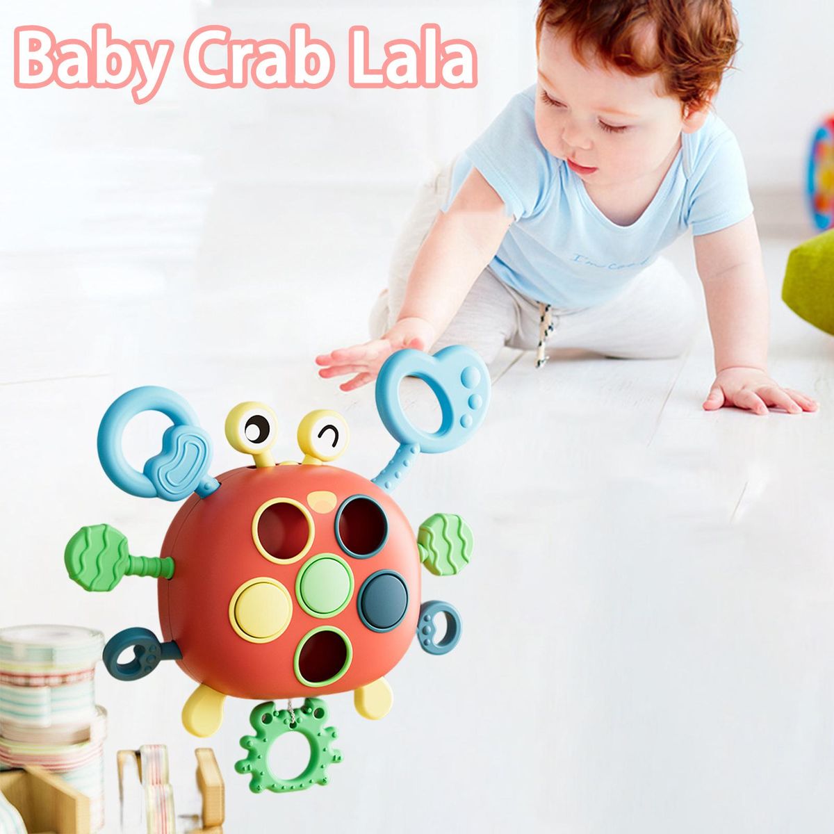 Infant Grasping Toy Plastic Grip Toys Toddler Pulling Toy