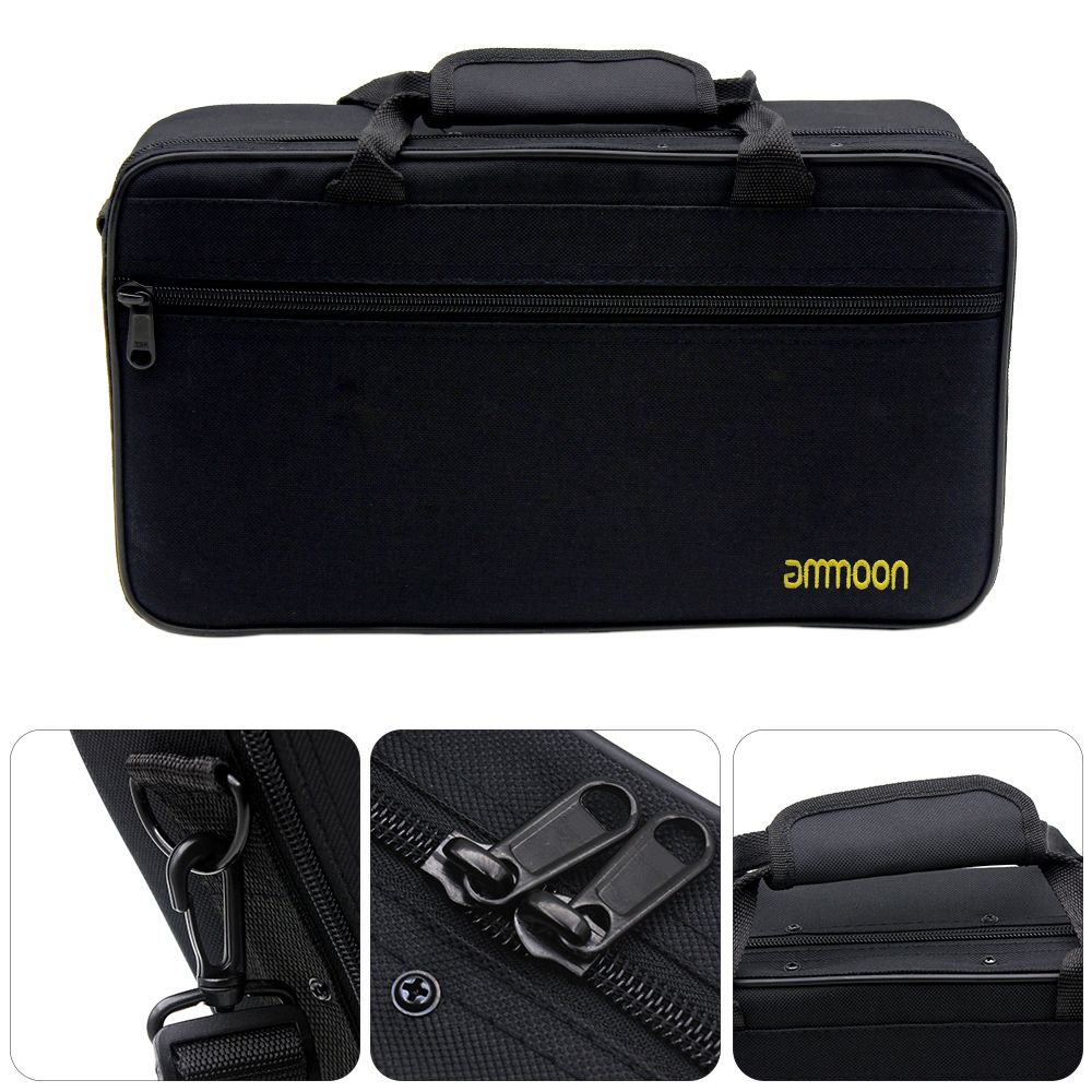 Ammoon Bb Clarinet Case Gig Bag Backpack Box