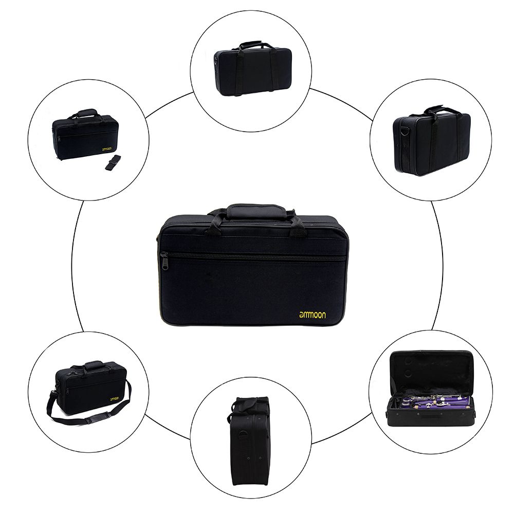 Ammoon Bb Clarinet Case Gig Bag Backpack Box