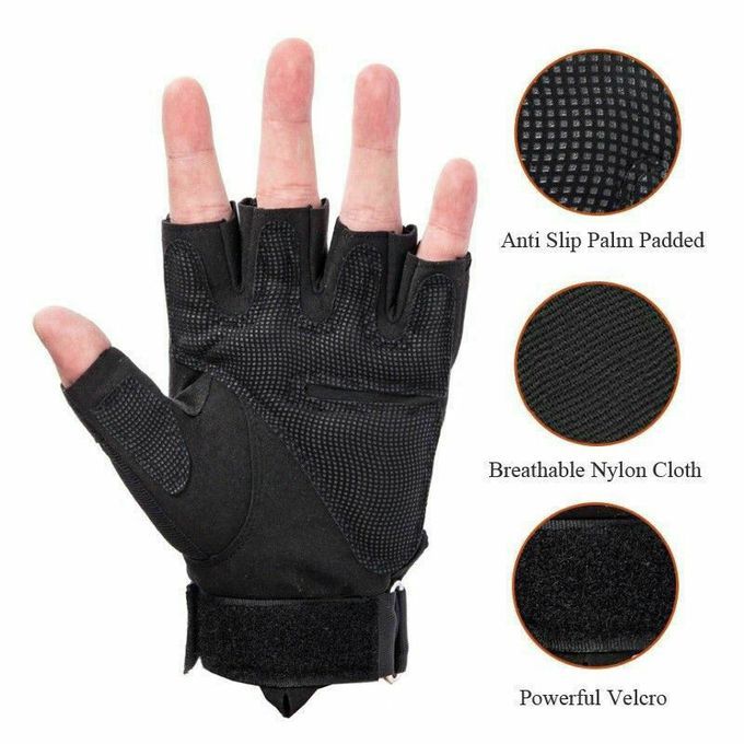 Half Finger Hand Gloves Black