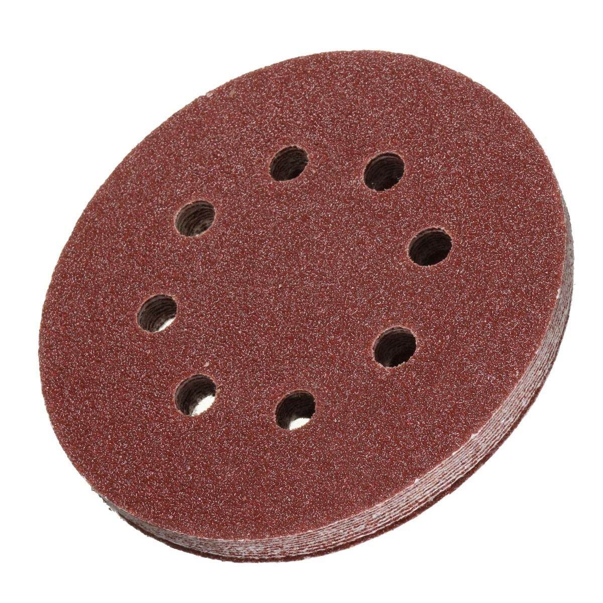 10Pcs 5Inch 125mm 8 Hole 60#-2000# Sanding Disc Paper Random Orbit Hook Loop 60#