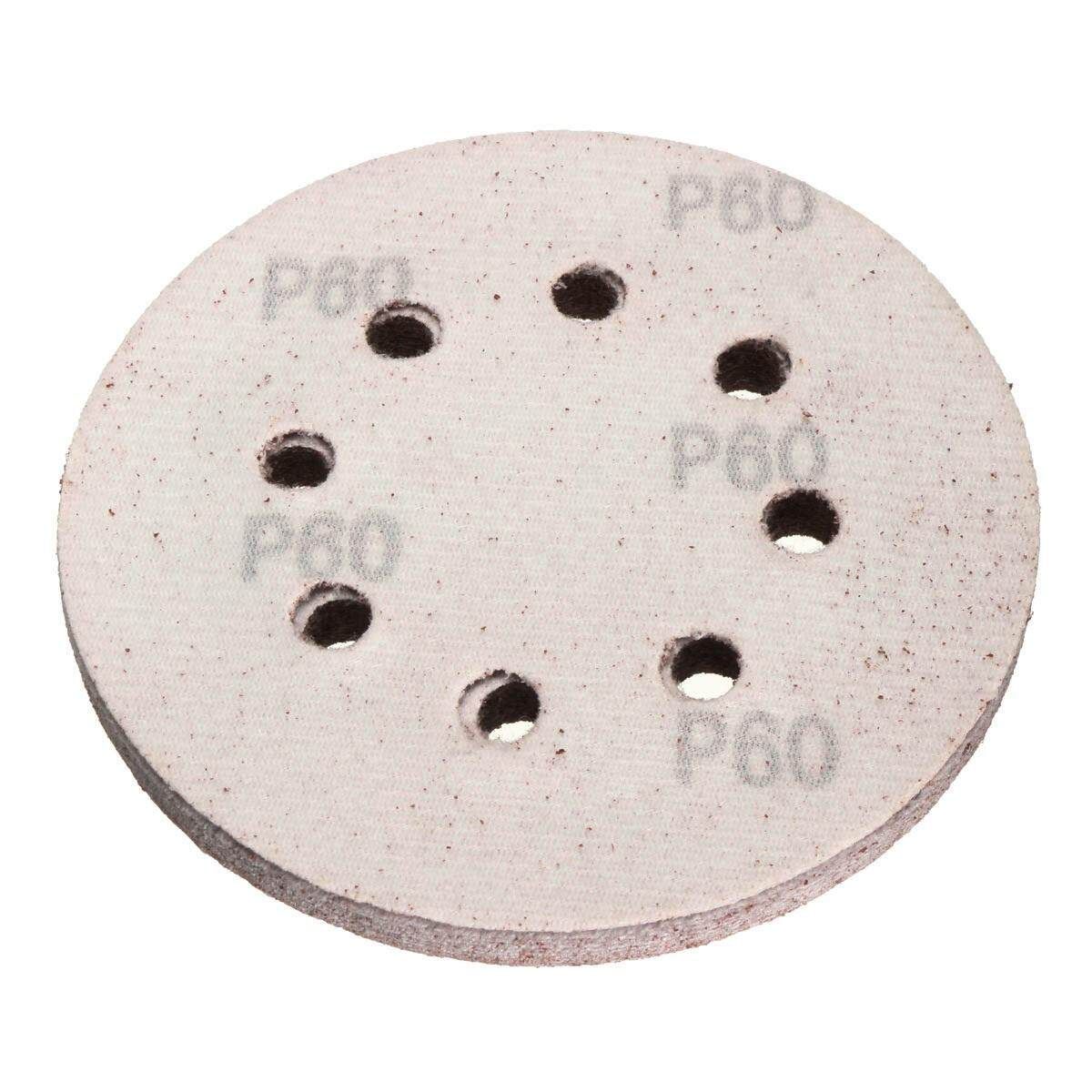 10Pcs 5Inch 125mm 8 Hole 60#-2000# Sanding Disc Paper Random Orbit Hook Loop 60#