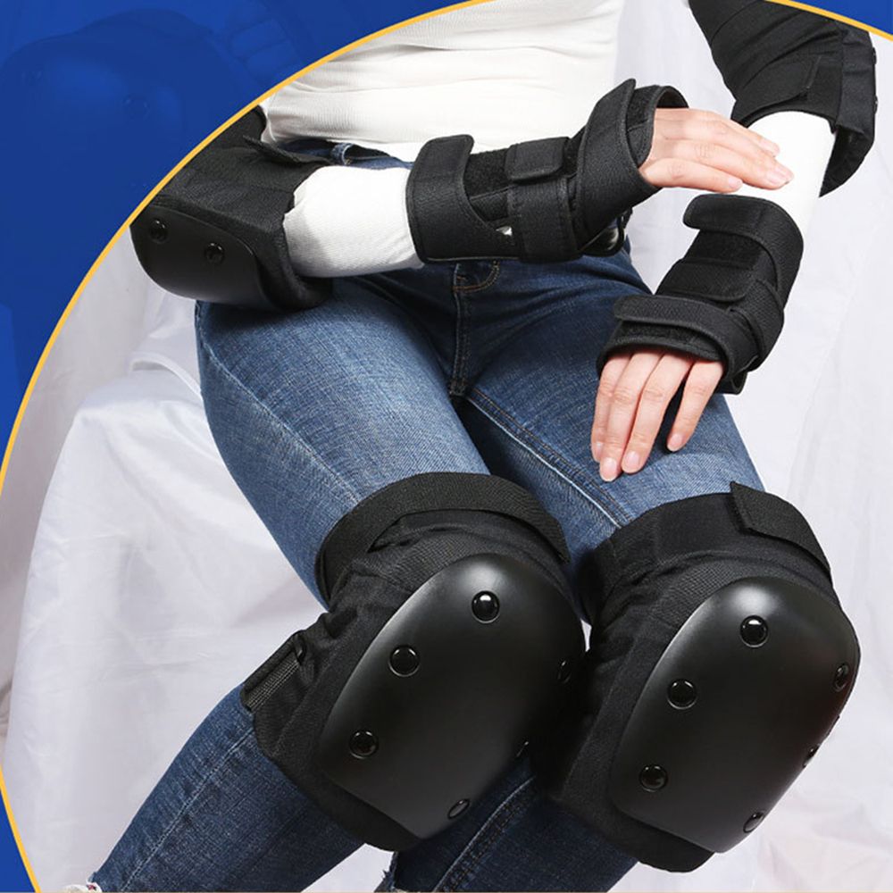 (6PCS Protection Kit)6Pcs KneePads Set Bracers Elbow Brace Men Women Thickening Sports Safety  Protector For Cycling Skateboarding FootballVolleyball SAB