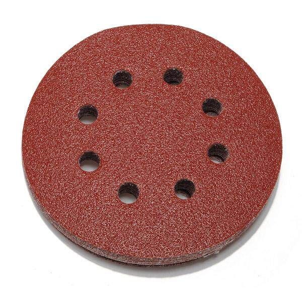50Pcs 125mm 40 60 80 100 120G Grit Sanding Sheets Disc Paper Random Orbit Hook And Loop