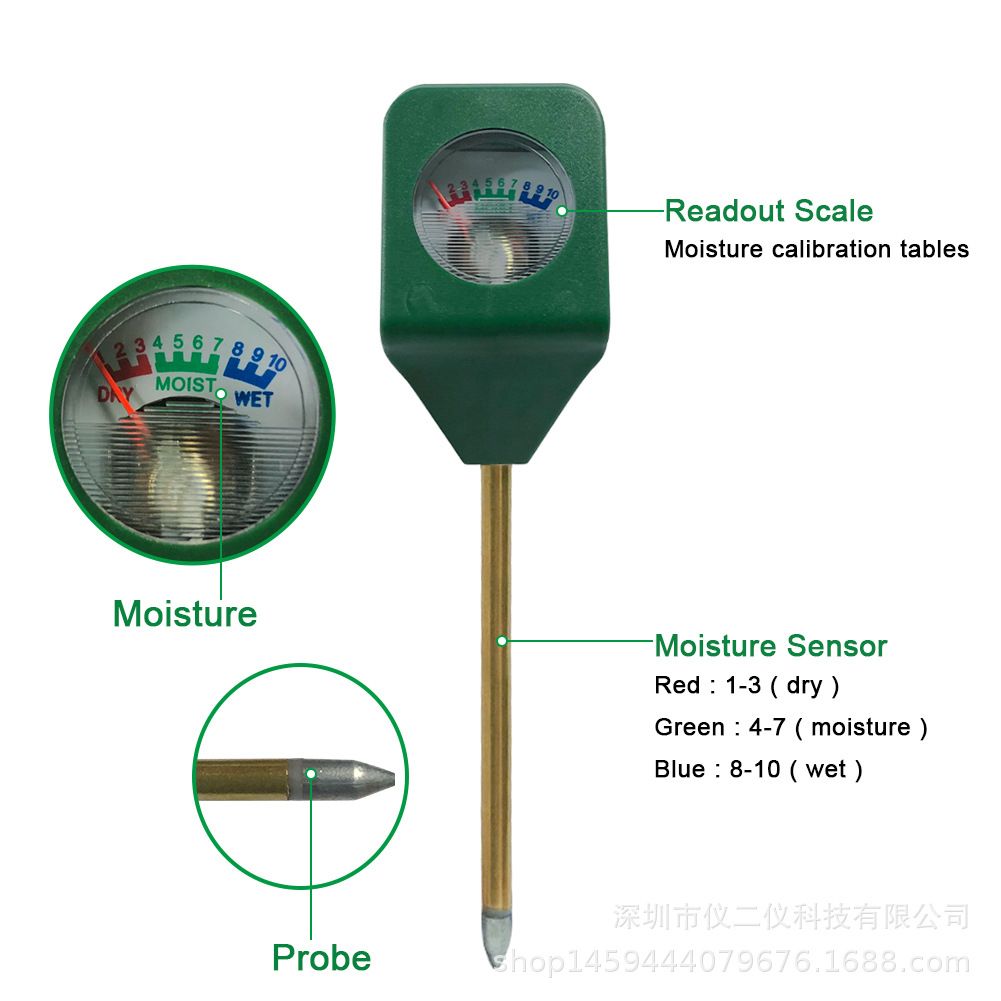 Portable Soil Moisture Meter Pointer Mini Soil Humidity