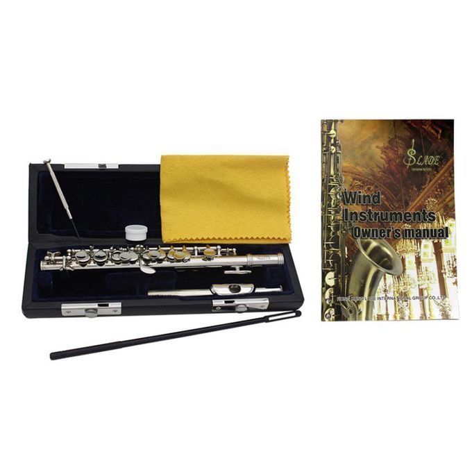 Portable 1 Set Piccolo Standard Ottavino Wood Wind Instrument Silver