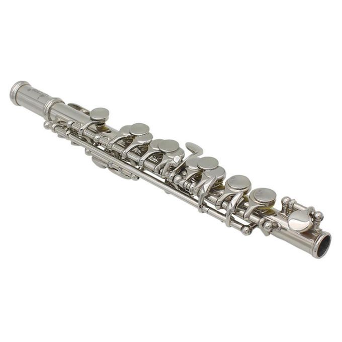 Portable 1 Set Piccolo Standard Ottavino Wood Wind Instrument Silver
