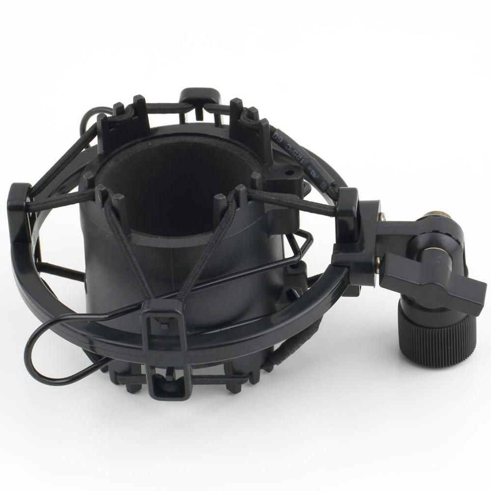 Universal 3KG Bearable Load Mic Microphone Shock Mount Clip Holder Stand Radio Studio Sound Recording Bracket Black Professional