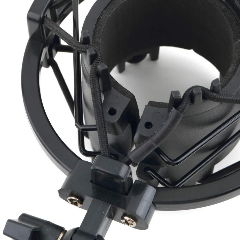 Universal 3KG Bearable Load Mic Microphone Shock Mount Clip Holder Stand Radio Studio Sound Recording Bracket Black Professional