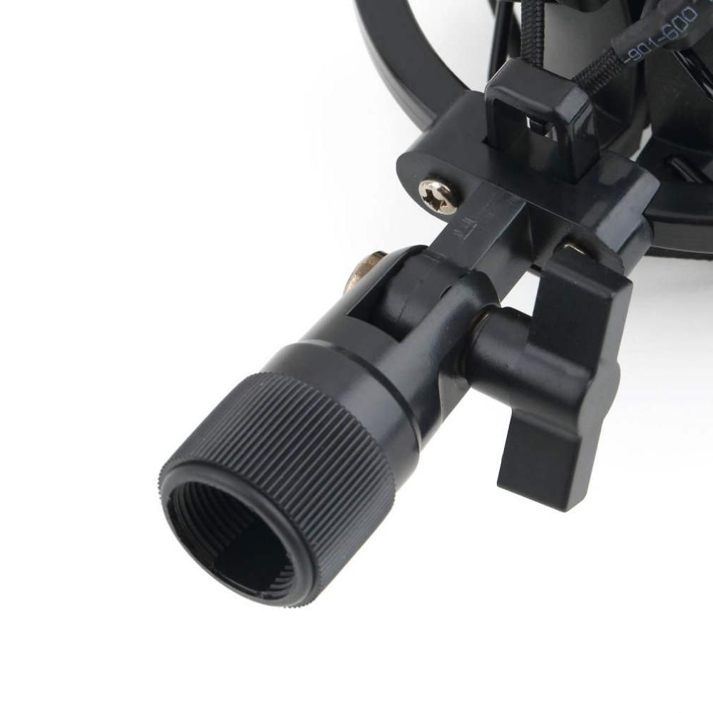 Universal 3KG Bearable Load Mic Microphone Shock Mount Clip Holder Stand Radio Studio Sound Recording Bracket Black Professional