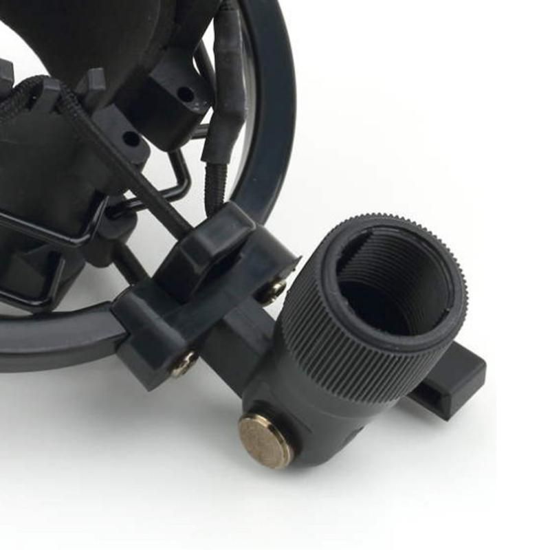 Universal 3KG Bearable Load Mic Microphone Shock Mount Clip Holder Stand Radio Studio Sound Recording Bracket Black Professional