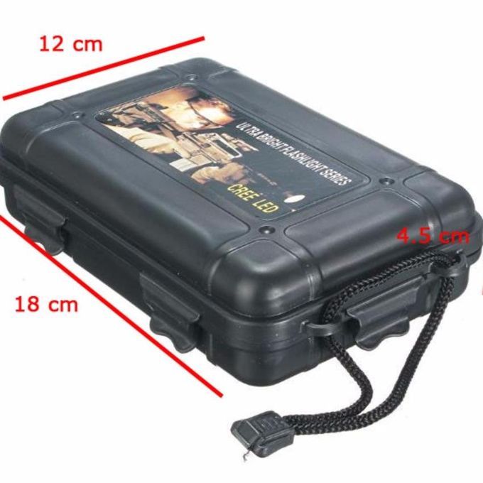 FFY 3800LM CREE XML T6 LED Flashlight Torchlight Tactical AluminumWaterproof Zoomable For EU Charger +AAA Holder+Protective Case Box(Black)