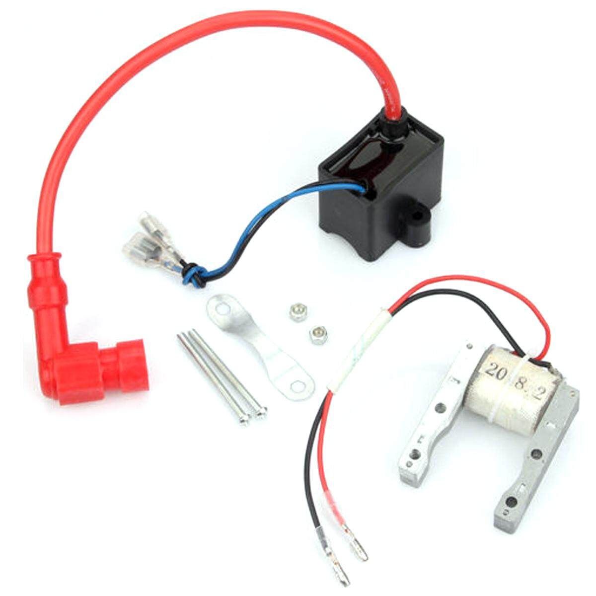 Ignition Coil CDI Magneto Stator Spark Plug Set Fits 49cc 80cc Motorized Bicycle