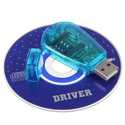 USB Cellphone Standard SIM Card Reader Copy Cloner Writer-