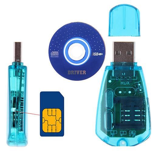 USB Cellphone Standard SIM Card Reader Copy Cloner Writer-
