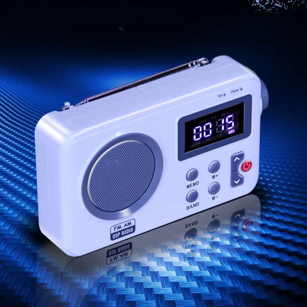 Portable Radio AM LCD Display Big Speaker Earphone Plug For Gift Elder