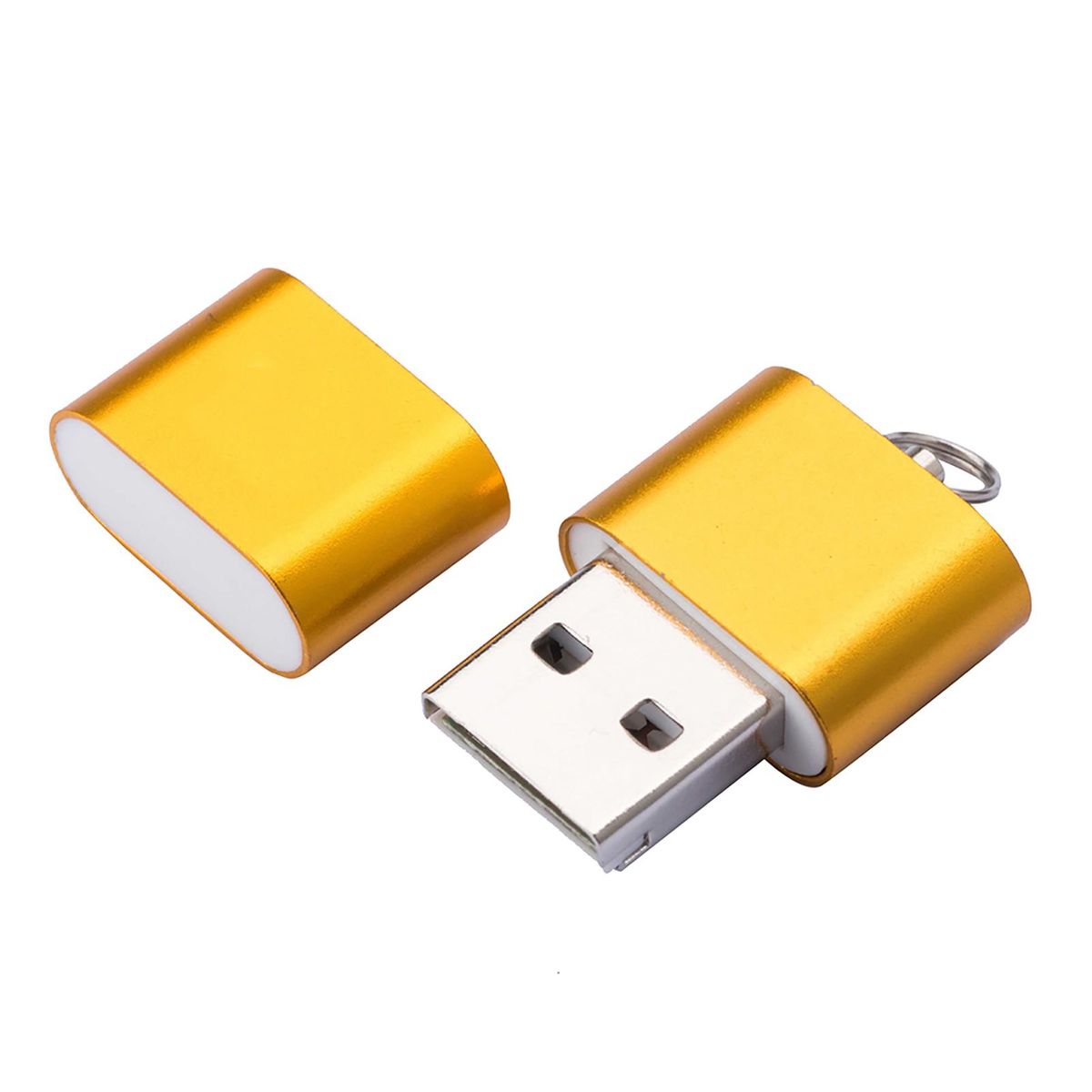 Card Reader Mini High Speed Aluminum Alloy Mini Card-Golden