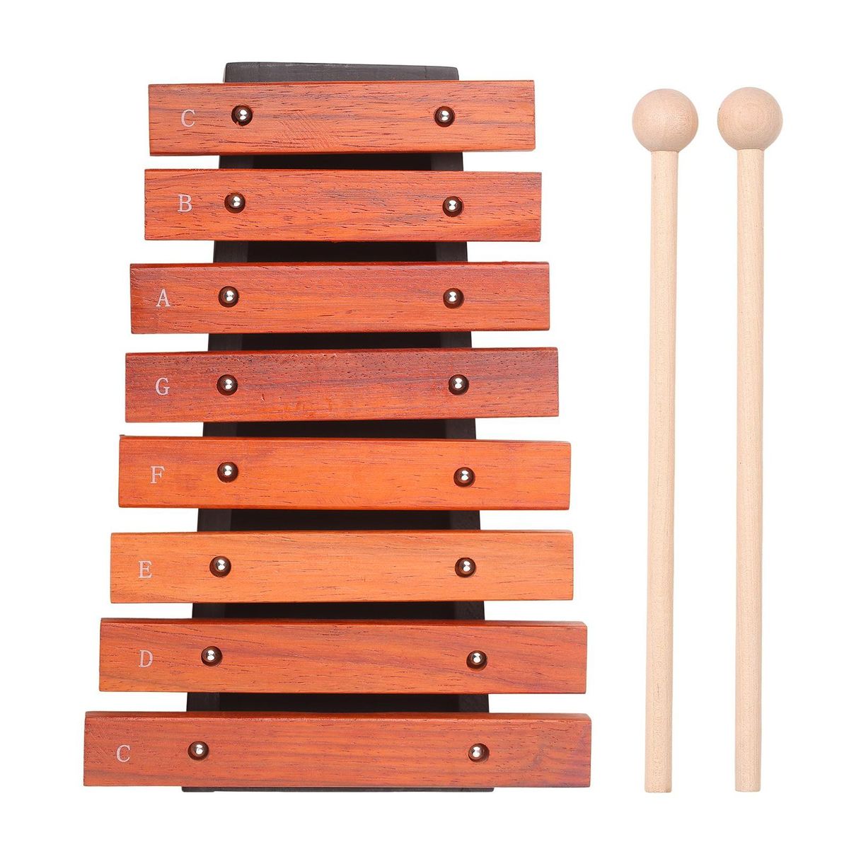 Musical Instrument 8 Notes Wood Xylophone Includes 2 Wooden Mallets Music Toys Percussion Instrument