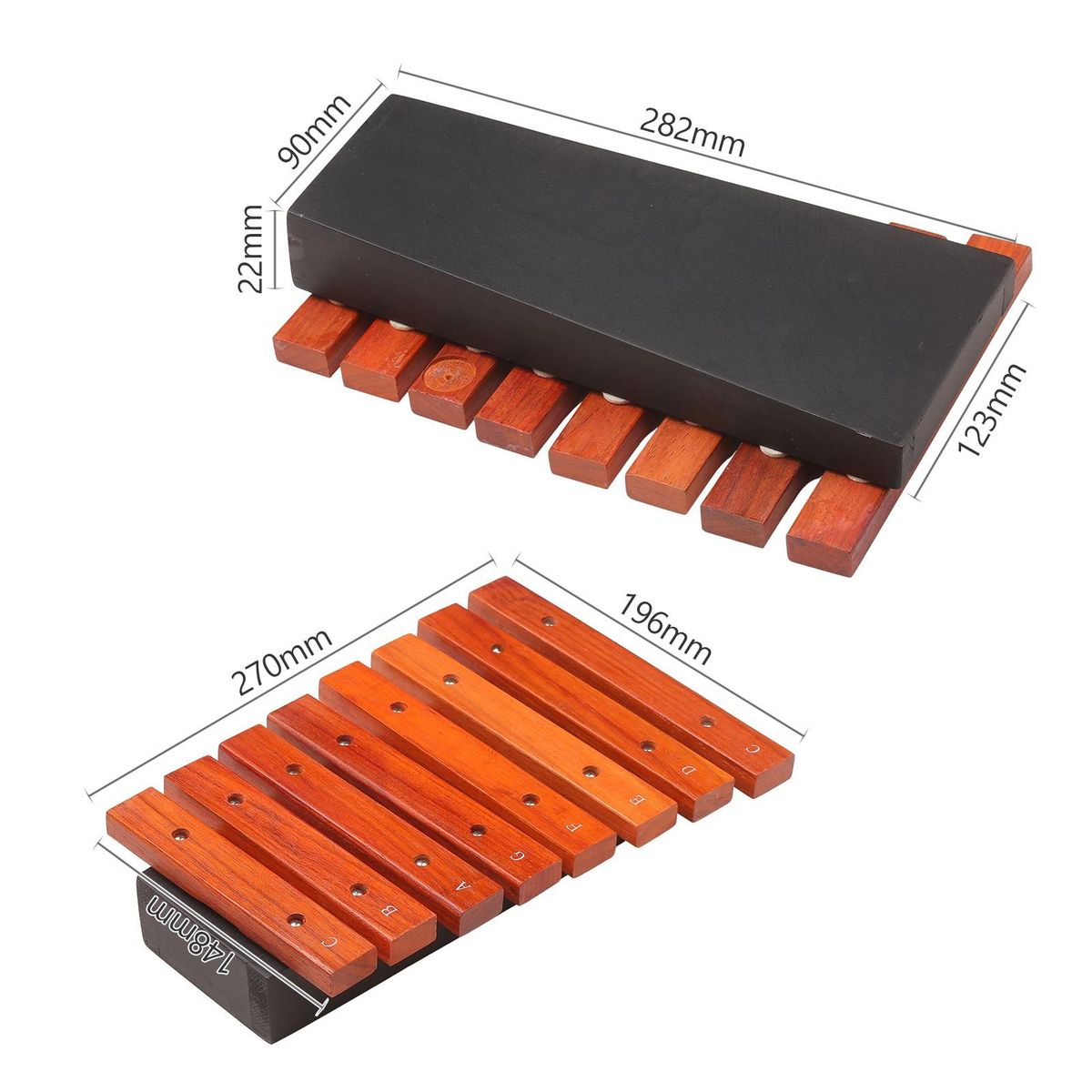 Musical Instrument 8 Notes Wood Xylophone Includes 2 Wooden Mallets Music Toys Percussion Instrument