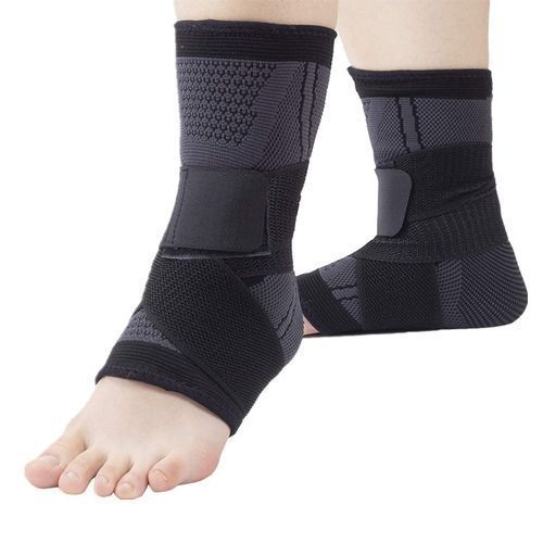 Black Ankle Protective Padding Sports Pressure Strap Fitness