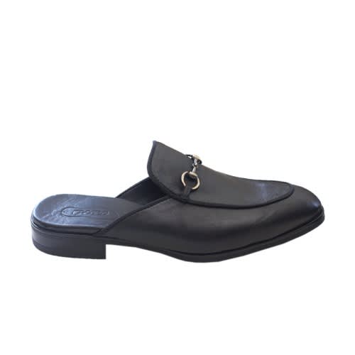 Men's Half Cut  Leather  Shoe - Black