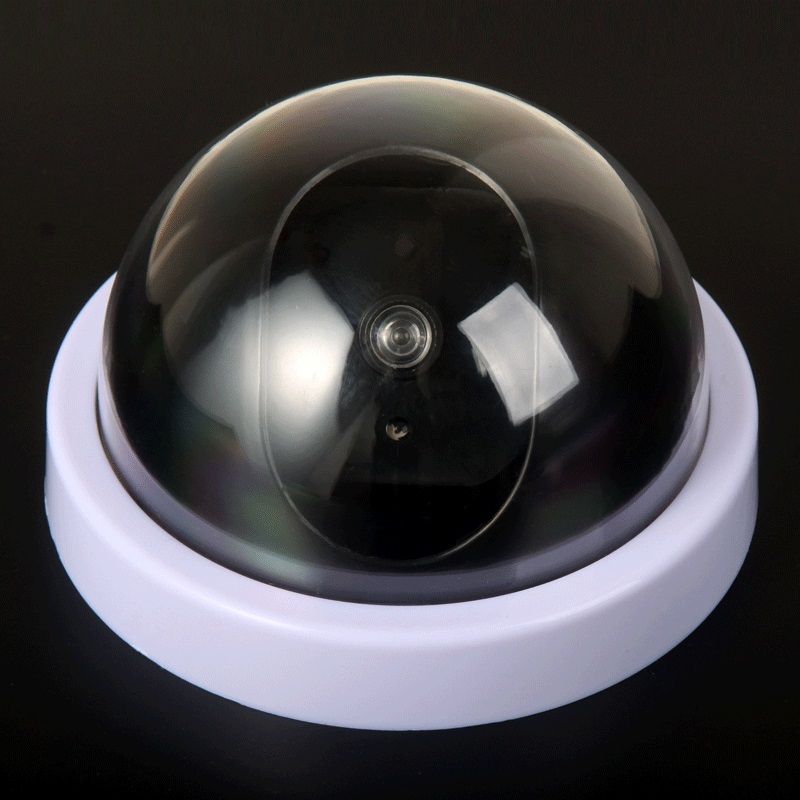 Wireless Black/White Dummy Camera  Plastic Dome CCTV Security Camera With Flashing Led Surveillance System Indoor Outdoor