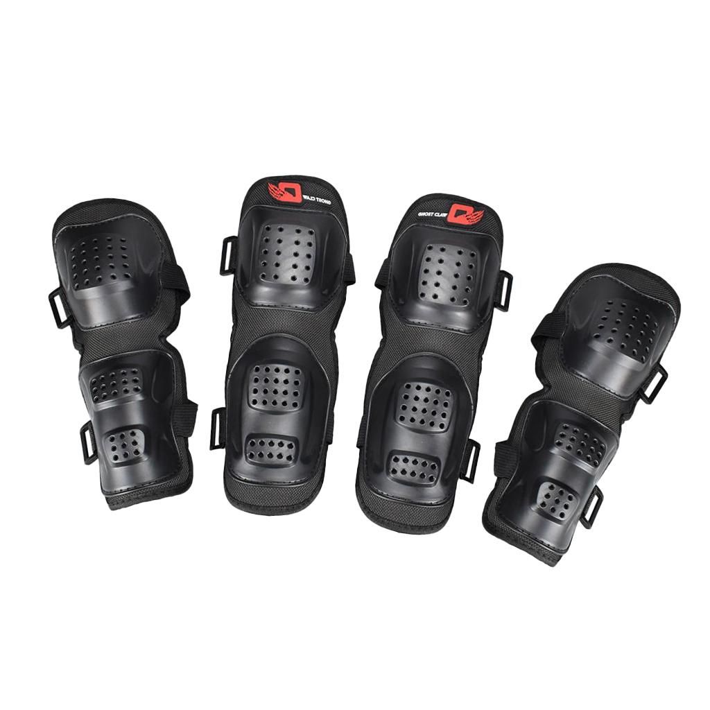 4pcs Motorcycle Protective Kit Set, Knee Pads + Elbow Pads, Safety