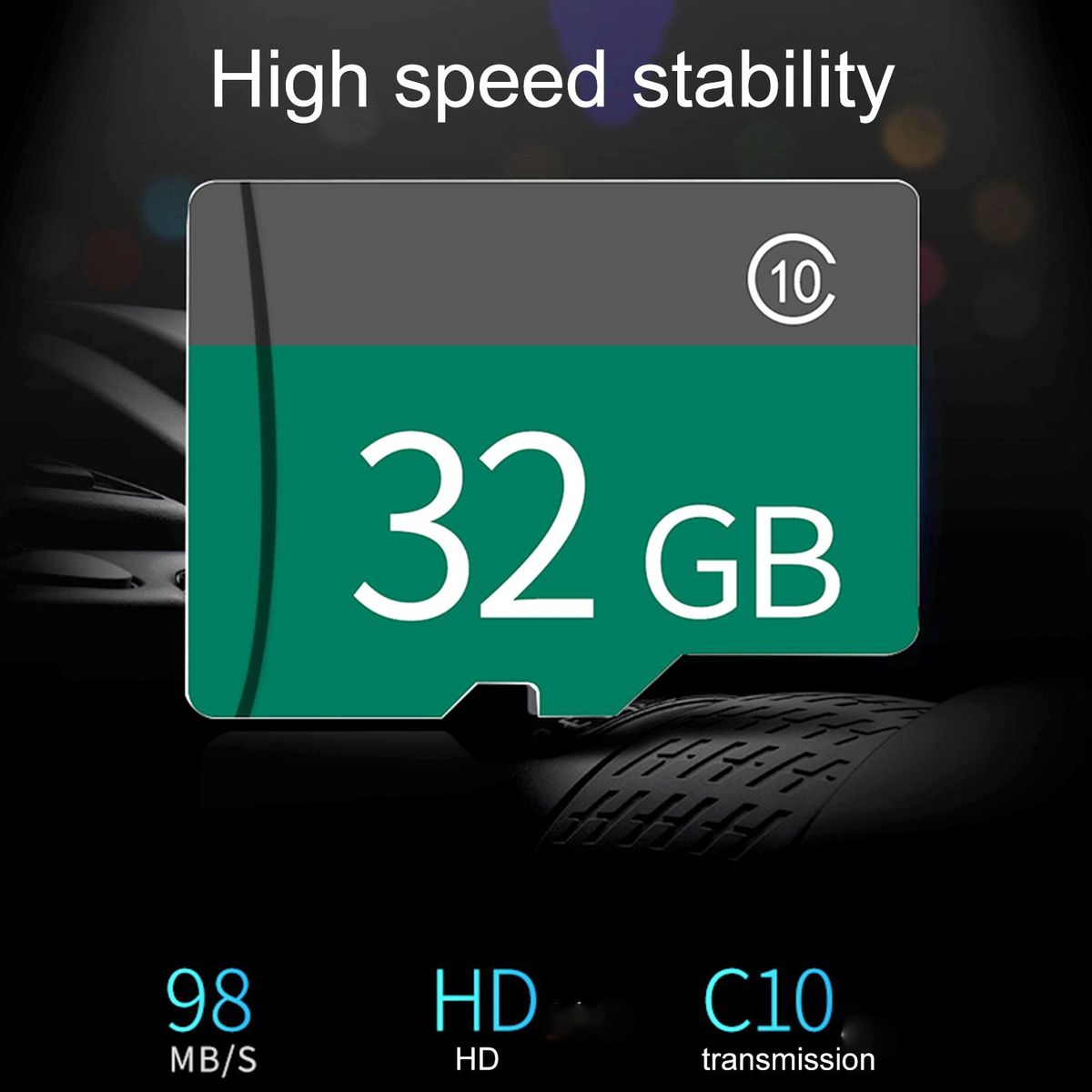 8G/16G/32G/64G/128G TF Memory Card Portable C10-Green