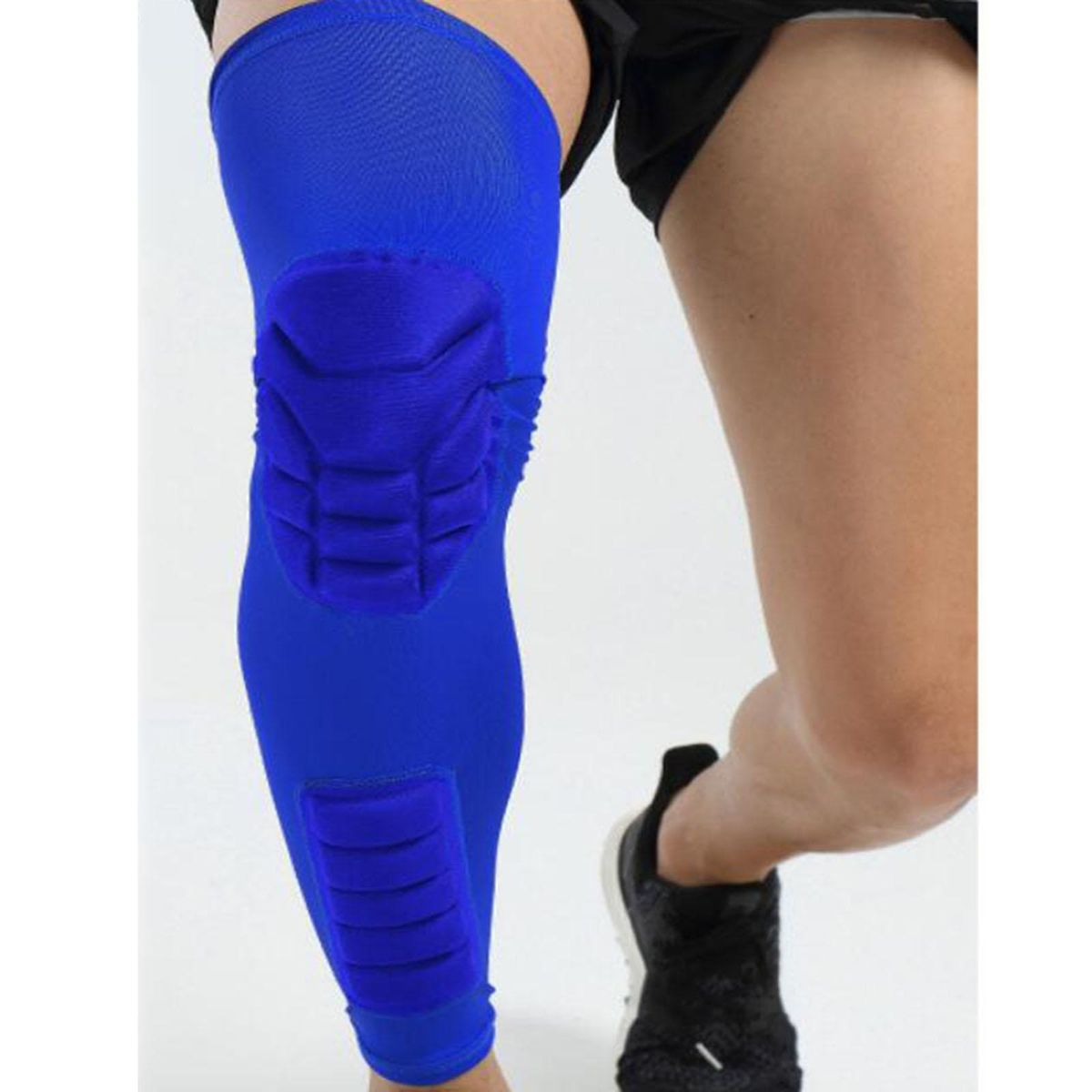 Protective Knee Calf Pads Compression Leg Sleeve Basketball Blue L