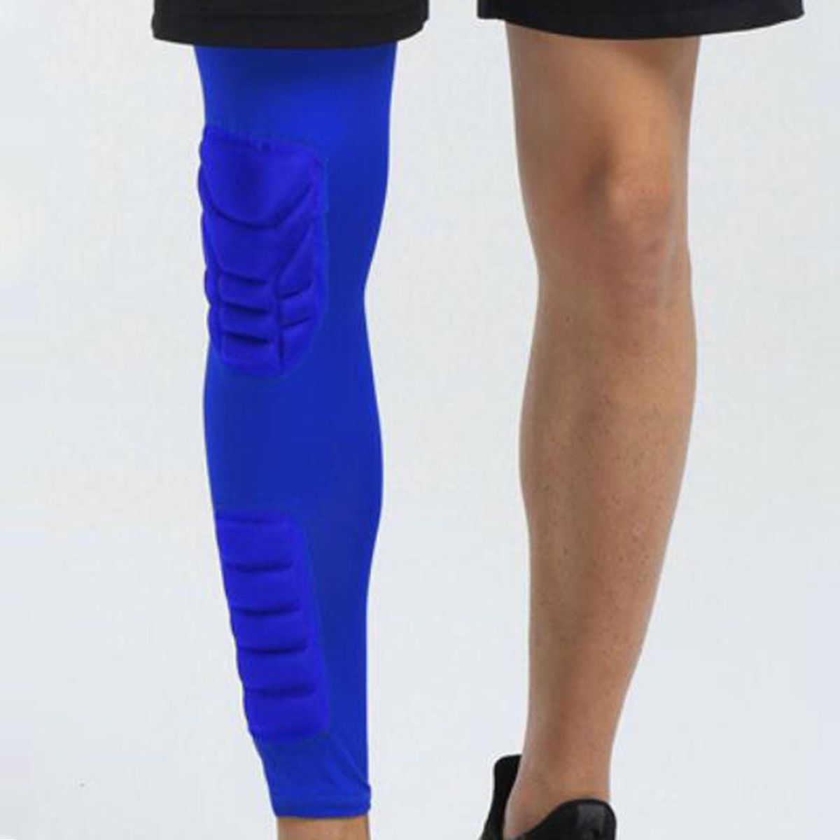 Protective Knee Calf Pads Compression Leg Sleeve Basketball Blue L