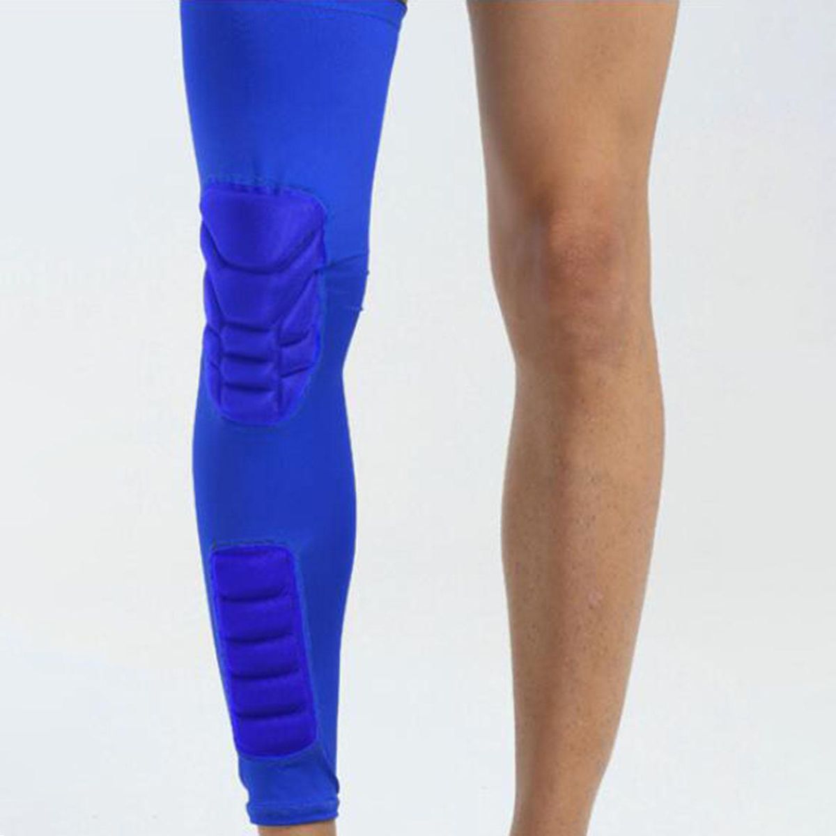 Protective Knee Calf Pads Compression Leg Sleeve Basketball Blue L