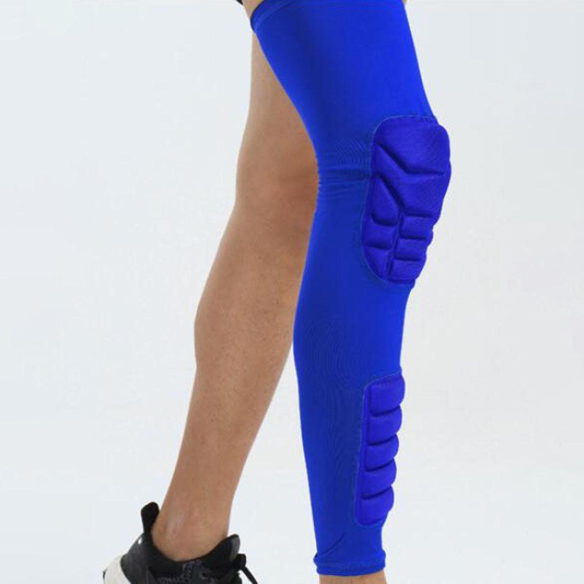 Protective Knee Calf Pads Compression Leg Sleeve Basketball Blue L