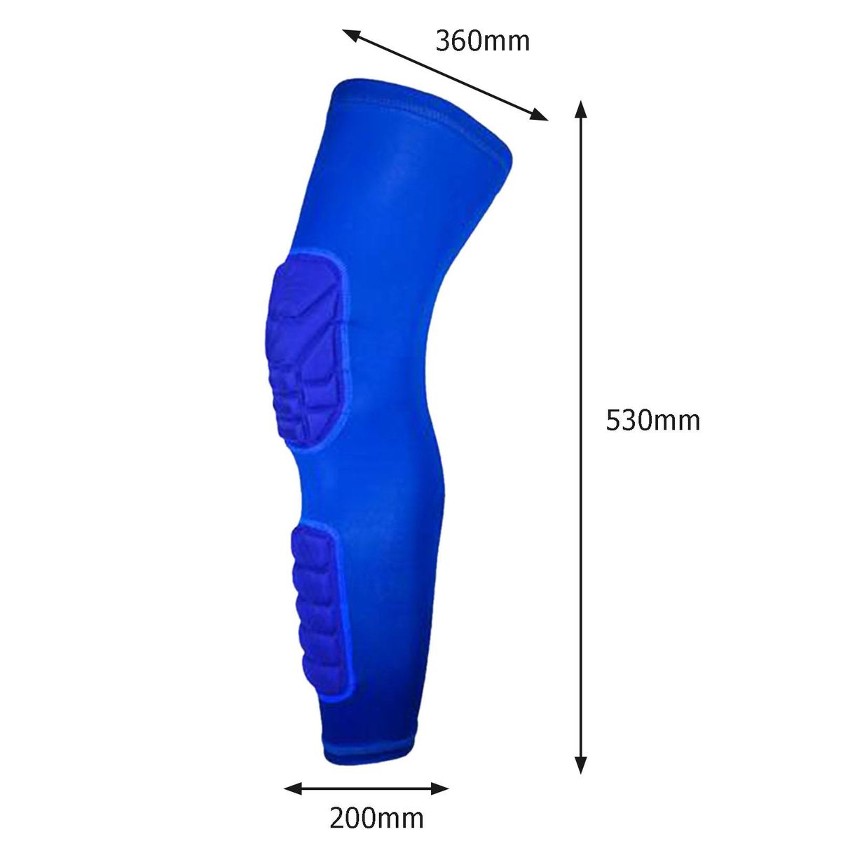 Protective Knee Calf Pads Compression Leg Sleeve Basketball Blue L