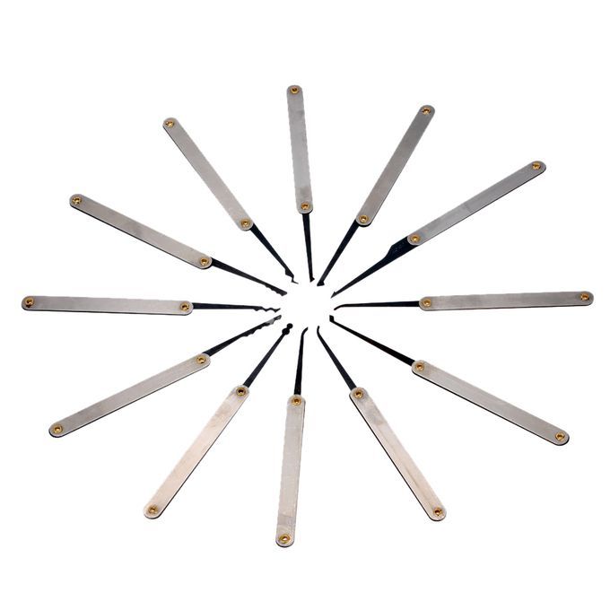 15Pcs Stainless Steel Lock Pick Opener Set Tools With