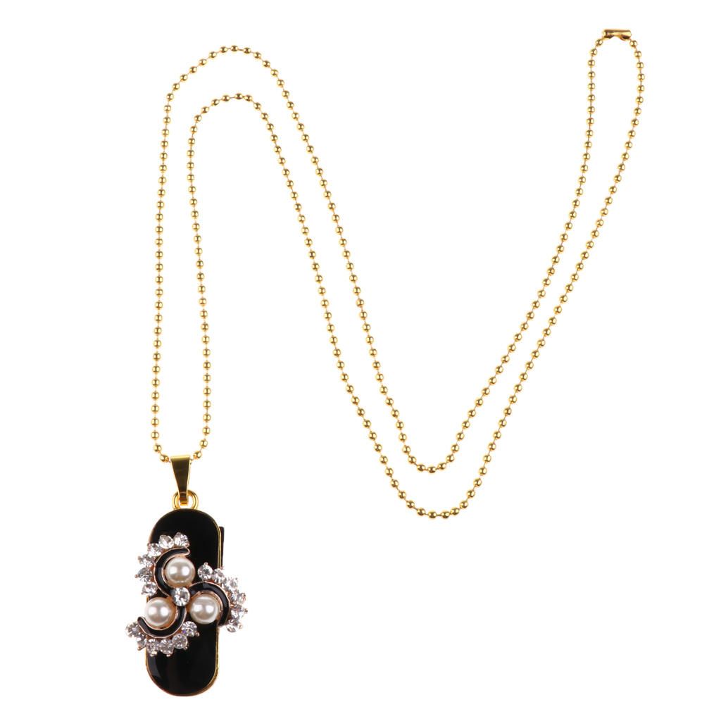Pearl Jewelry Pendant Necklace USB 2.0 Stick 128GB