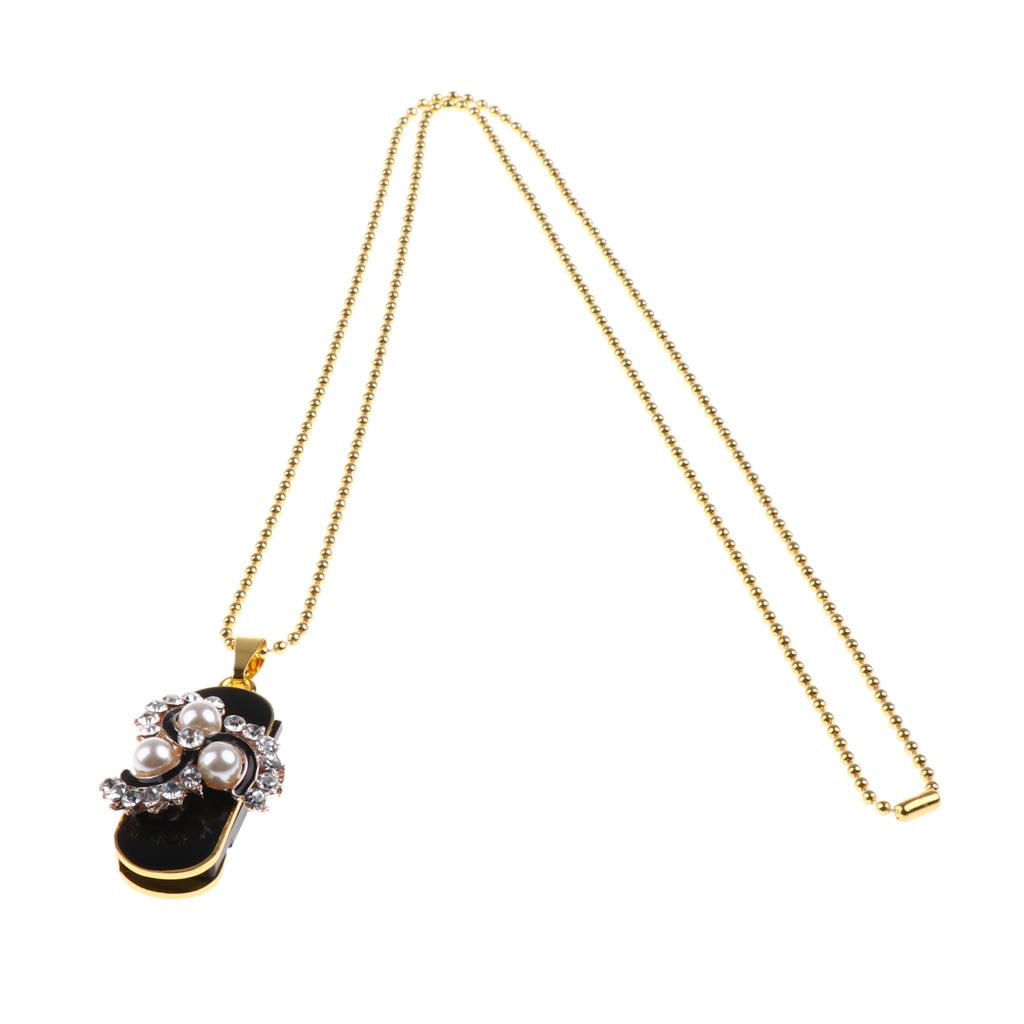 Pearl Jewelry Pendant Necklace USB 2.0 Stick 128GB