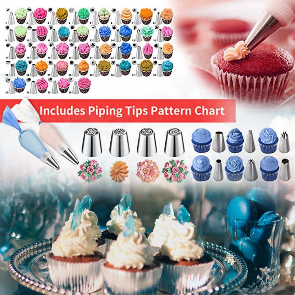 236pcs Cake Decorating Mouth Set Cake Decorating Tool Cupcake Decorating Kit Cookie Decorating Supplies