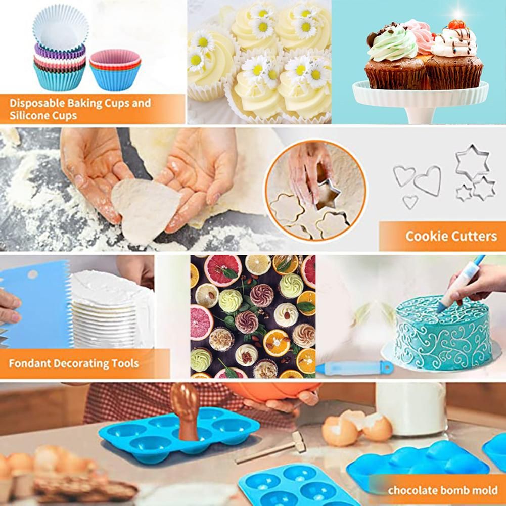 236pcs Cake Decorating Mouth Set Cake Decorating Tool Cupcake Decorating Kit Cookie Decorating Supplies