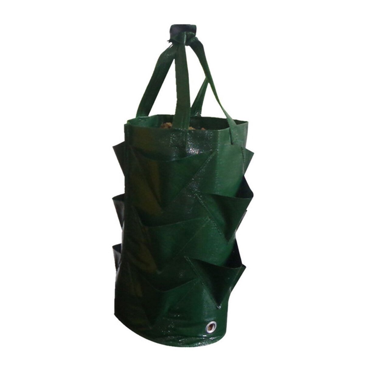 3 Gallon Strawberry Plant Grow Bag Garden Hanging Pouch Flower Herb Bags Orange