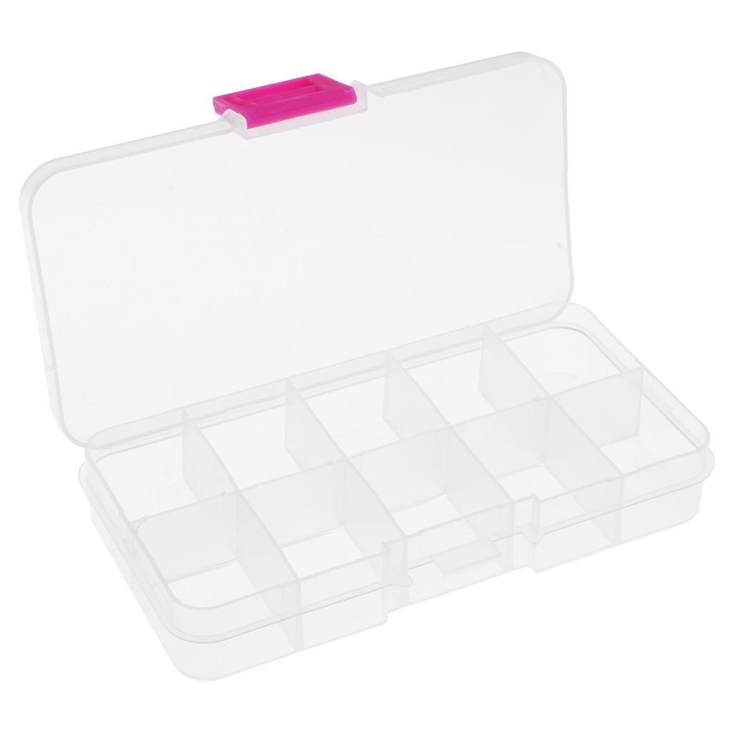 Sewing Machine Thread Empty Box With 10 Grids Storage Case Rectangle